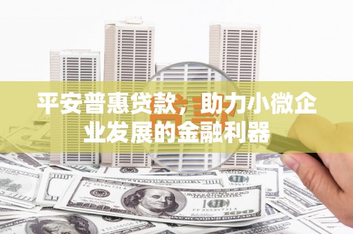 松桃平安普惠贷款，助力小微企业发展的金融利器