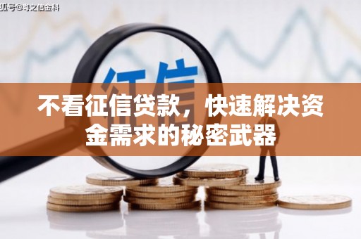 松桃不看征信贷款，快速解决资金需求的秘密武器