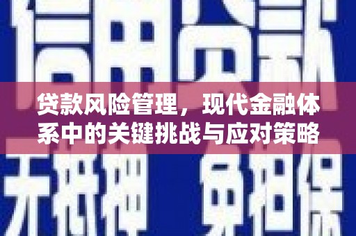 松桃贷款风险管理，现代金融体系中的关键挑战与应对策略