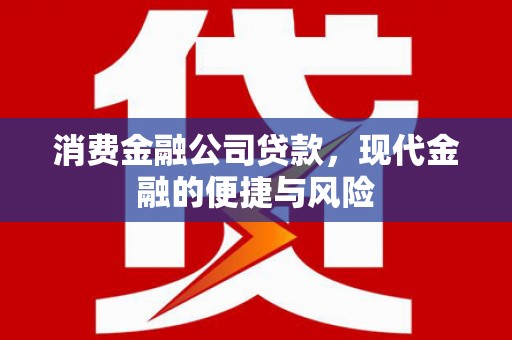松桃消费金融公司贷款，现代金融的便捷与风险